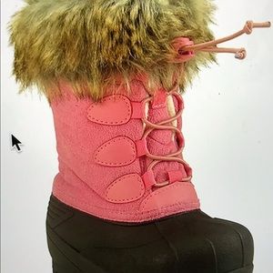 Pink Little Girl Sz 1 Waterproof Winter Snow Boot - Girls by DollMaker